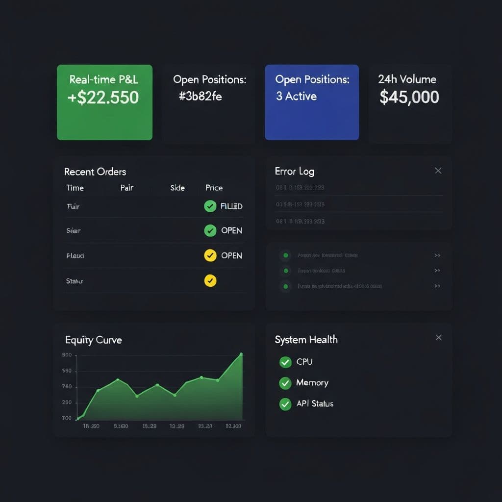Live trading monitoring dashboard